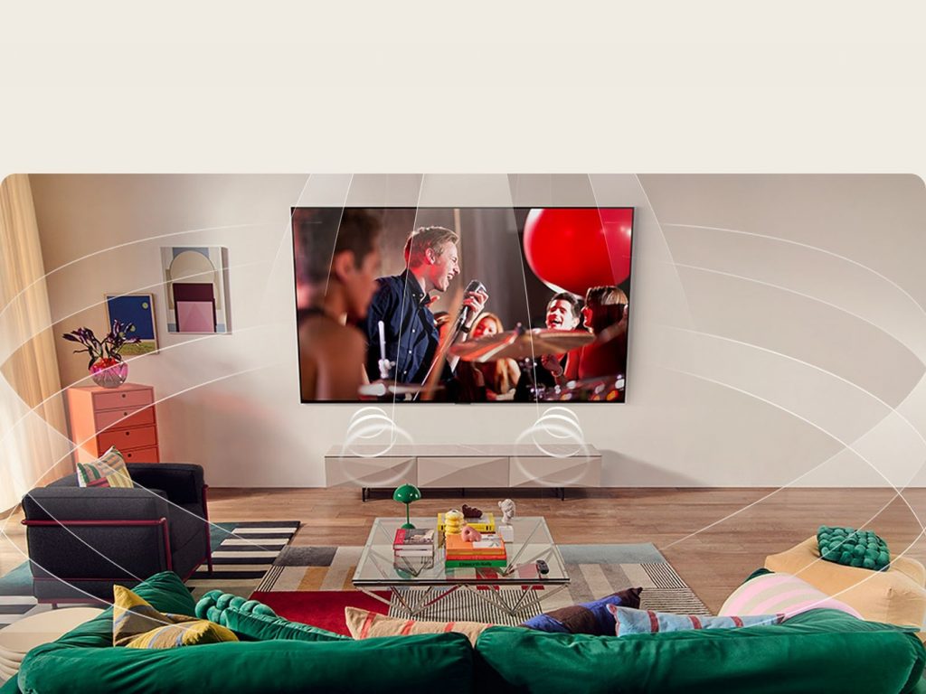 Âm thanh của TV NanoCell còn được tăng cường bằng AI, mang đến trải nghiệm toàn diện và mạnh mẽ hơn nữa